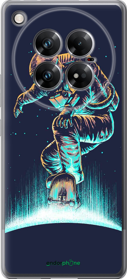 Силиконовый чехол Космонавт на скейтборде для Infinix Zero 40 5G - 4145u-3822 изображение 
