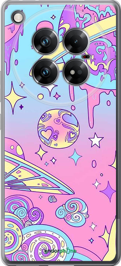 Силиконовый чехол Розовая галактика для Infinix Zero 40 5G - 4146u-3822 изображение 