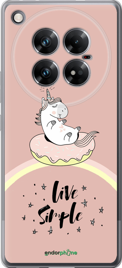 Силиконовый чехол Единорожка в пончике для Infinix Zero 40 5G - 4282u-3822 изображение 