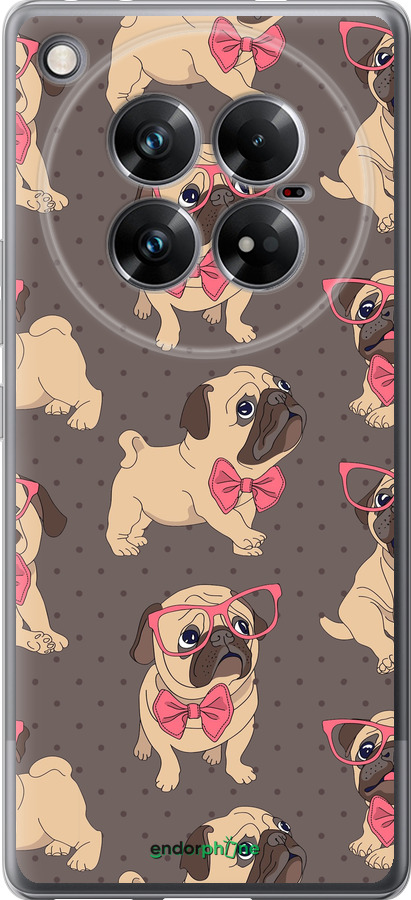 Силиконовый чехол мопсики 2 для Infinix Zero 40 5G - 4362u-3822 изображение 