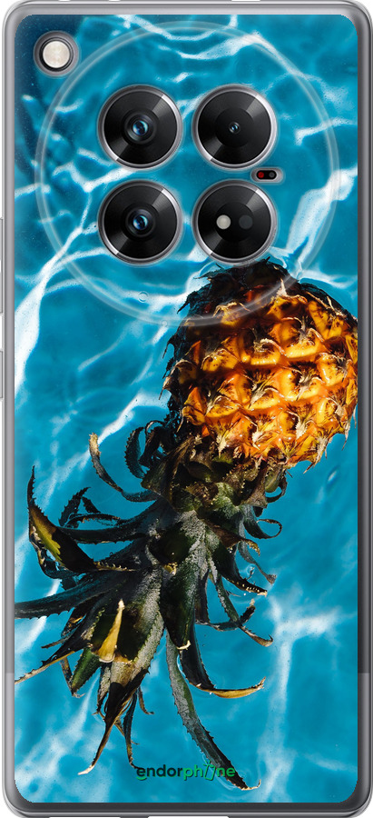Силиконовый чехол Ананас на воде для Infinix Zero 40 5G - 4384u-3822 изображение 