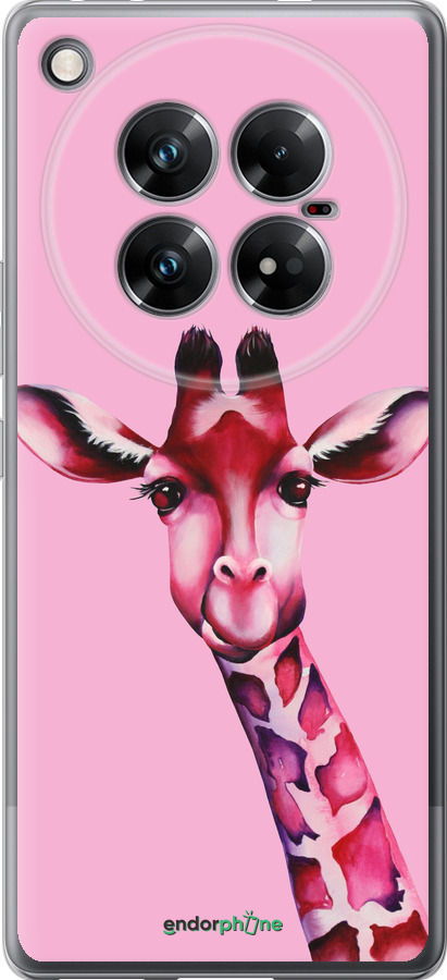 Силиконовый чехол Розовая жирафа для Infinix Zero 40 5G - 4441u-3822 изображение 