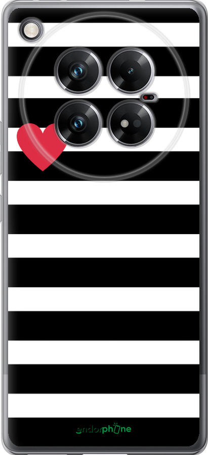 Силиконовый чехол Черно-белые полосы для Infinix Zero 40 5G - 4461u-3822 изображение 