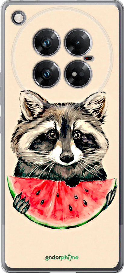 Силиконовый чехол Енотик с арбузом для Infinix Zero 40 5G - 4605u-3822 изображение 