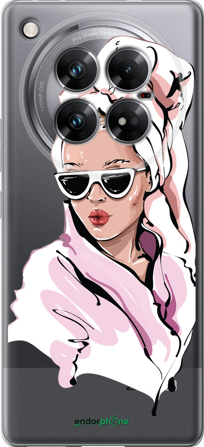 Силиконовый чехол Девушка в очках 2 для Infinix Zero 40 5G - 4714u-3822 изображение 