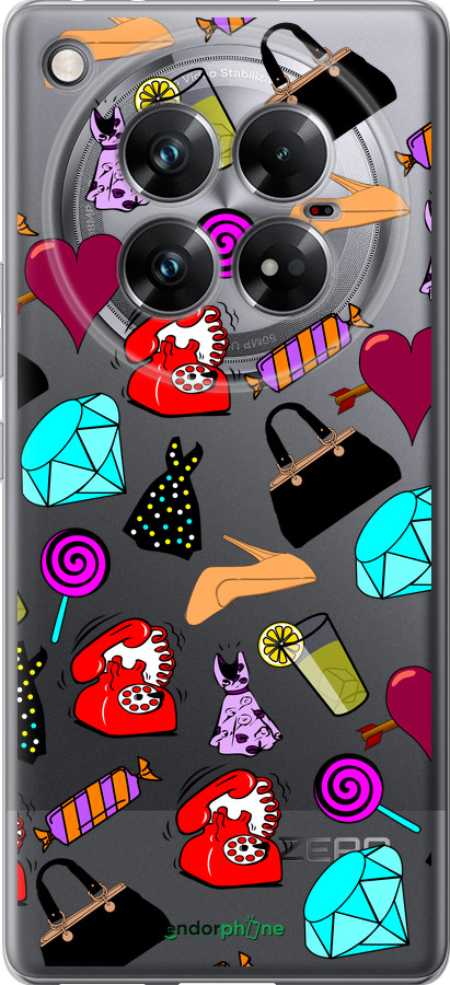 Силиконовый чехол stickers для Infinix Zero 40 5G - 4757u-3822 изображение 