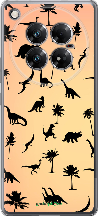 Силиконовый чехол Динозаврики 1 для Infinix Zero 40 5G - 4772u-3822 изображение 