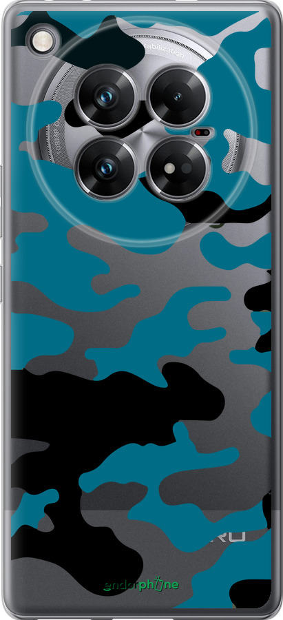 Силиконовый чехол Камуфляж прозрачный фон для Infinix Zero 40 5G - 4877u-3822 изображение 