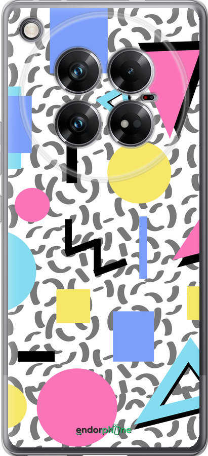 Силиконовый чехол Color shapes для Infinix Zero 40 5G - 4893u-3822 изображение 