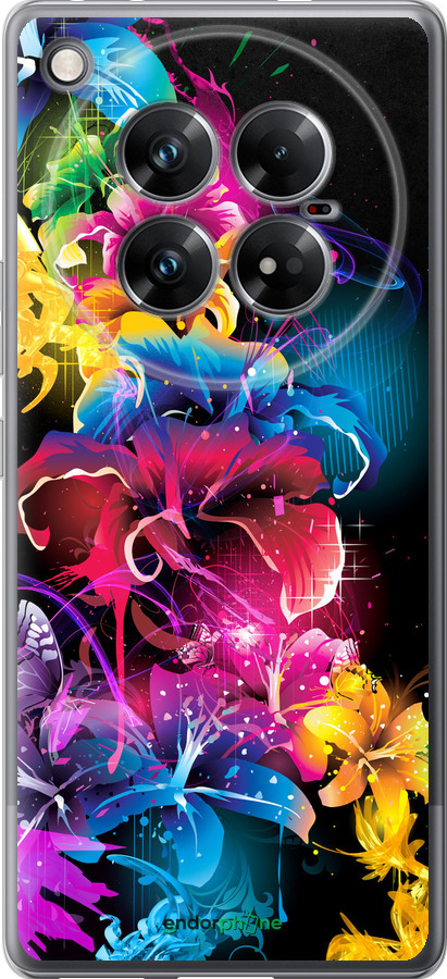 Силиконовый чехол Абстрактные цветы для Infinix Zero 40 5G - 511u-3822 изображение 