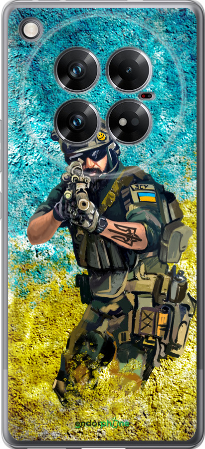 Силиконовый чехол Воин ЗСУ для Infinix Zero 40 5G - 5311u-3822 изображение 