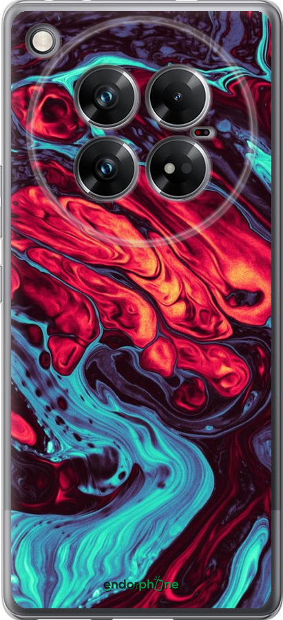 Силиконовый чехол Синяя красная абстакция для Infinix Zero 40 5G - 5339u-3822 изображение 