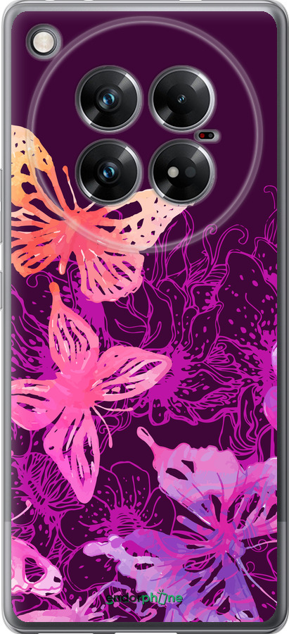 Силиконовый чехол Бабочки v2 для Infinix Zero 40 5G - 5475u-3822 изображение 