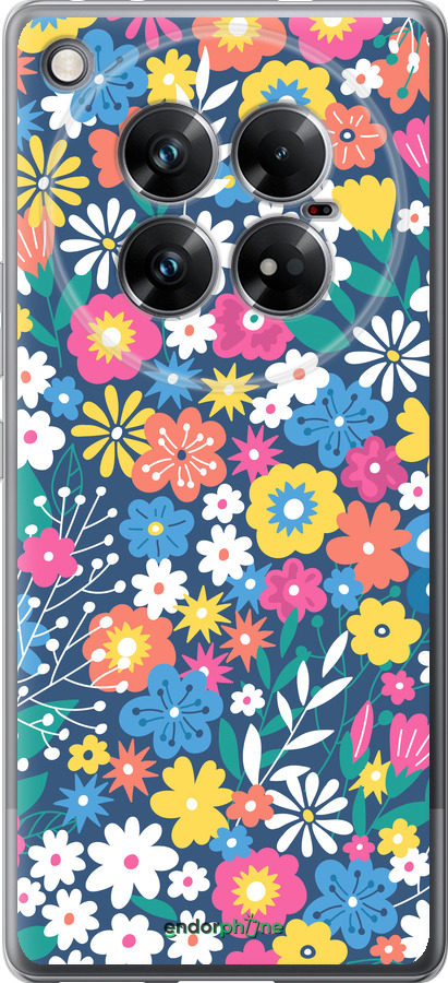 Силиконовый чехол Цветочный фон v4 для Infinix Zero 40 5G - 5494u-3822 изображение 