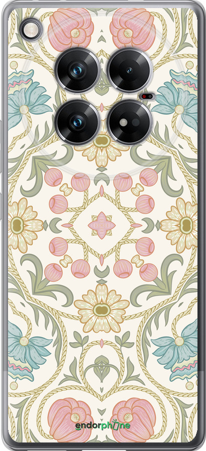 Силиконовый чехол Цветочный орнамент v2 для Infinix Zero 40 5G - 5513u-3822 изображение 