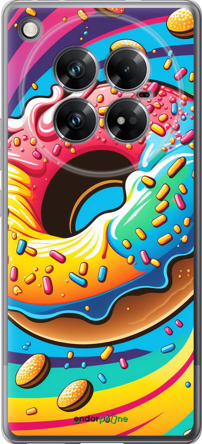 Силиконовый чехол Пончик радуга для Infinix Zero 40 5G - 5584u-3822 изображение 