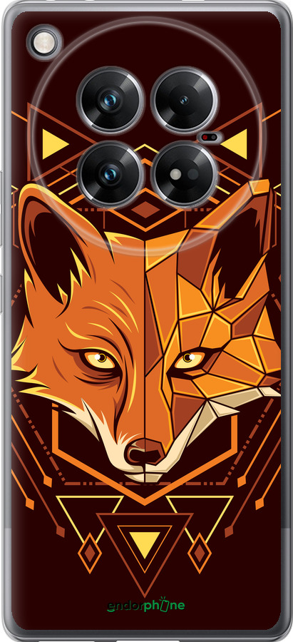 Силиконовый чехол Лиса геометрия для Infinix Zero 40 5G - 5607u-3822 изображение 