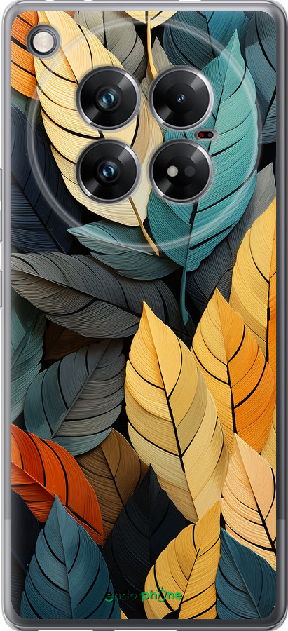 Силиконовый чехол Кольорове листя для Infinix Zero 40 5G - 5644u-3822 изображение 