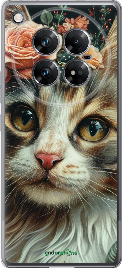 Силиконовый чехол Cats and flowers для Infinix Zero 40 5G - 6069u-3822 изображение 