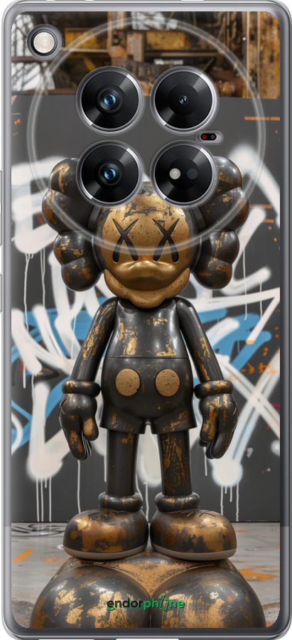 Силиконовый чехол Bronze kaws v3 для Infinix Zero 40 5G - 6099u-3822 изображение 