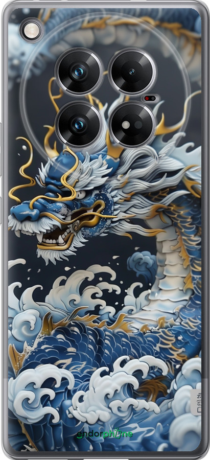 Силиконовый чехол Водяной дракон для Infinix Zero 40 5G - 6113u-3822 изображение 