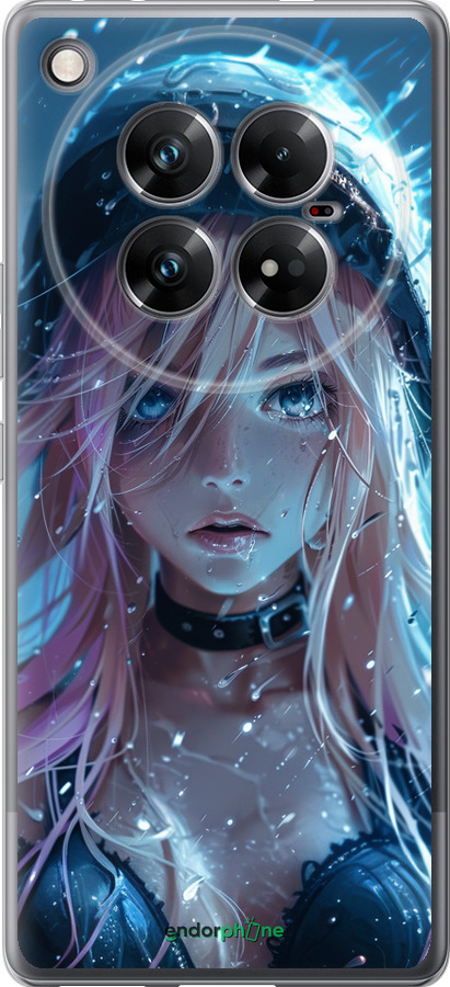 Силиконовый чехол Аниме-дива под дождем для Infinix Zero 40 5G - 6120u-3822 изображение 