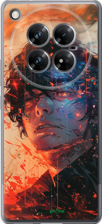 Силиконовый чехол Лицо в пламени для Infinix Zero 40 5G - 6127u-3822 изображение 