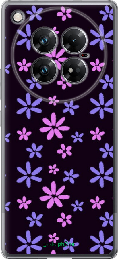 Силіконовий чехол з квітами для Infinix Zero 40 5G - 6258u-3822 изображение 