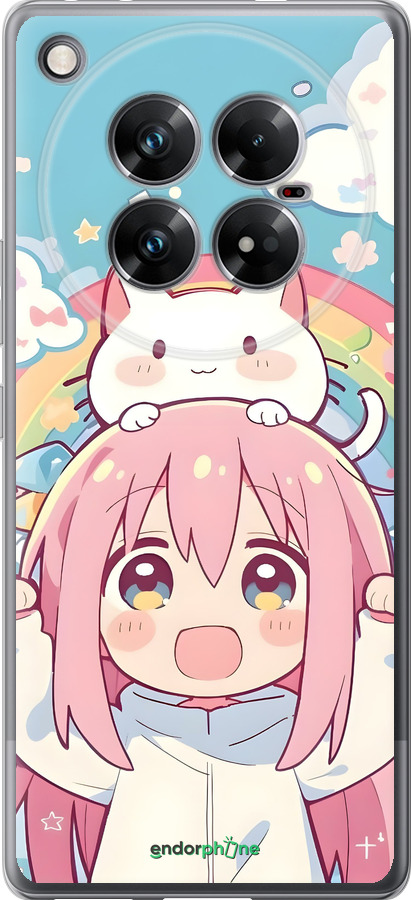 Силиконовый чехол Девочка аниме радуга для Infinix Zero 40 5G - 6304u-3822 изображение 