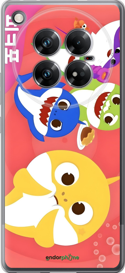 Силиконовый чехол Бейби Шаркс для Infinix Zero 40 5G - 6305u-3822 изображение 