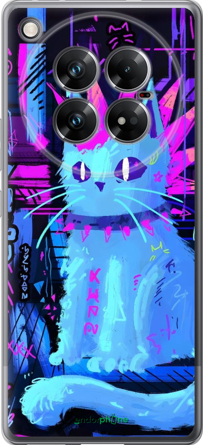 Силиконовый чехол Кот панк для Infinix Zero 40 5G - 6311u-3822 изображение 