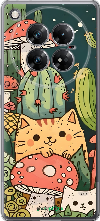 Силіконовий чехол Коти гриби для Infinix Zero 40 5G - 6321u-3822 изображение 