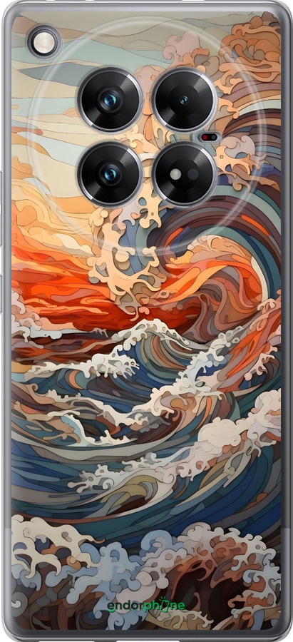 Силиконовый чехол Арт волны для Infinix Zero 40 5G - 6324u-3822 изображение 