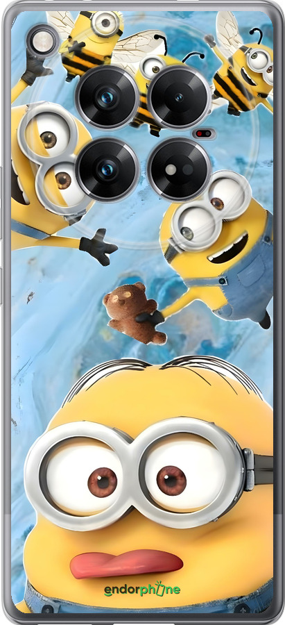 Силиконовый чехол Миньоны для Infinix Zero 40 5G - 6386u-3822 изображение 