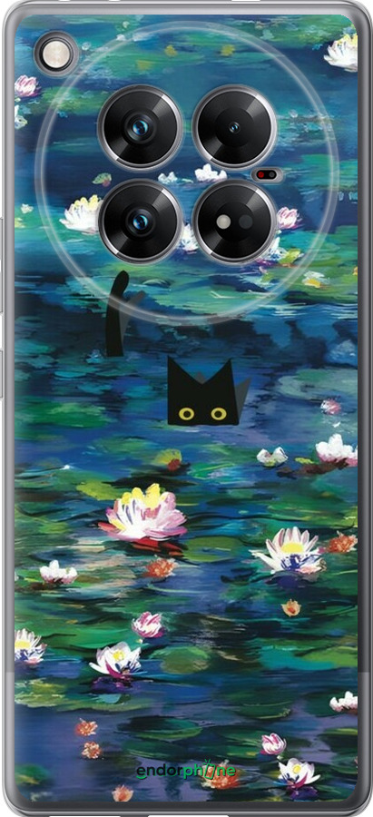 Силиконовый чехол Чехол с изображением водяных лилий Моне и кошек для Infinix Zero 40 5G - 6399u-3822 изображение 