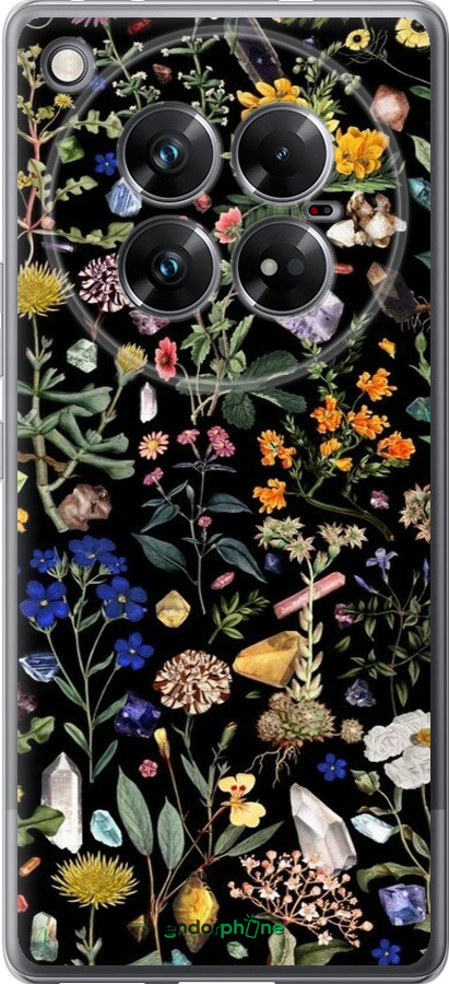 Силиконовый чехол С цветами для Infinix Zero 40 5G - 6422u-3822 изображение 