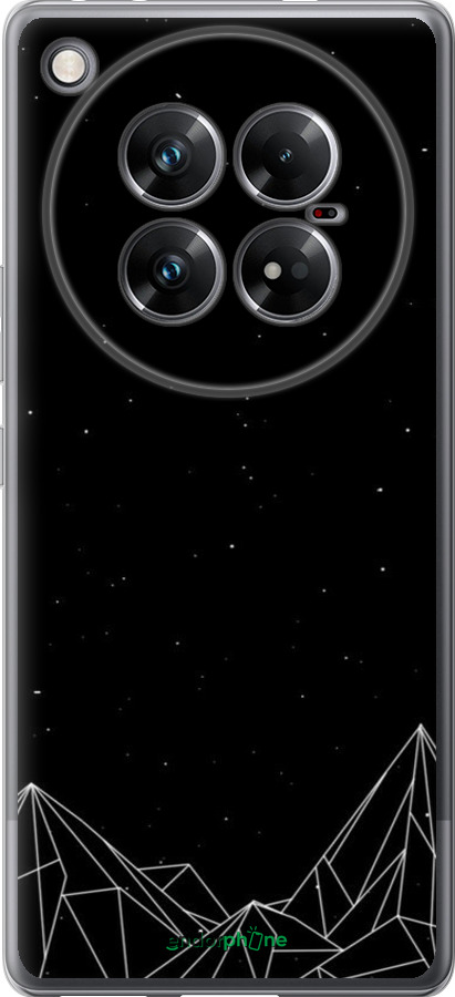 Силиконовый чехол Черно белые абстрактные горы для Infinix Zero 40 5G - 6437u-3822 изображение 