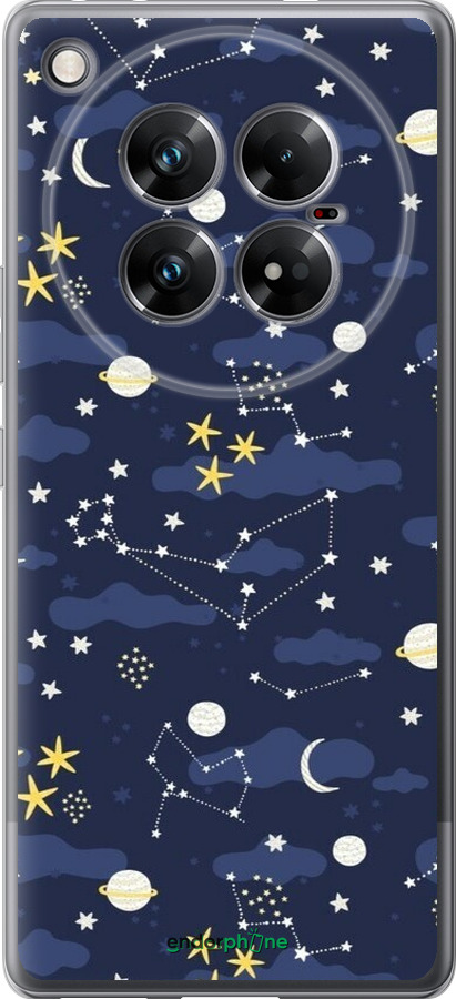 Силиконовый чехол Астрономический узор. Милый дизайн мультяшной вселенной для Infinix Zero 40 5G - 6446u-3822 изображение 