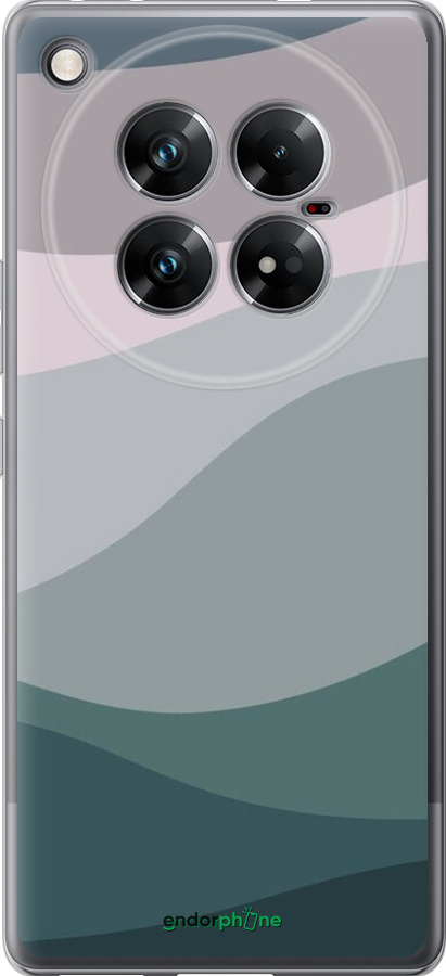 Силиконовый чехол С фиолетовым и бирюзовым ретро-стилем и волнами для Infinix Zero 40 5G - 6533u-3822 изображение 