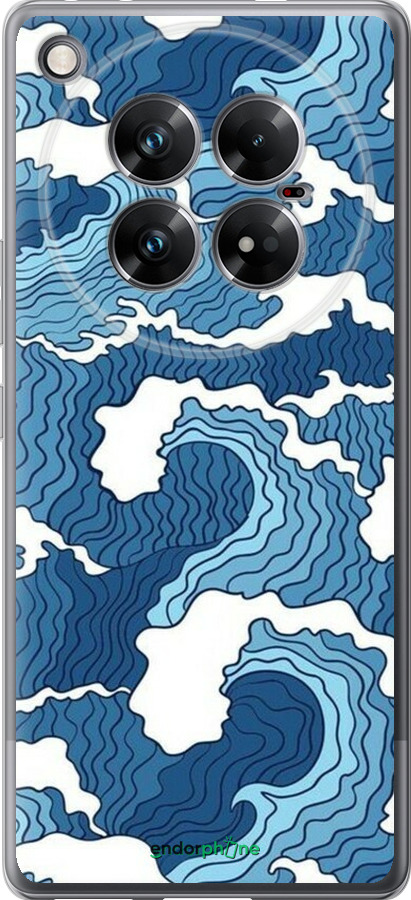 Силиконовый чехол Абстрактный рисунок морских волн для Infinix Zero 40 5G - 6538u-3822 изображение 