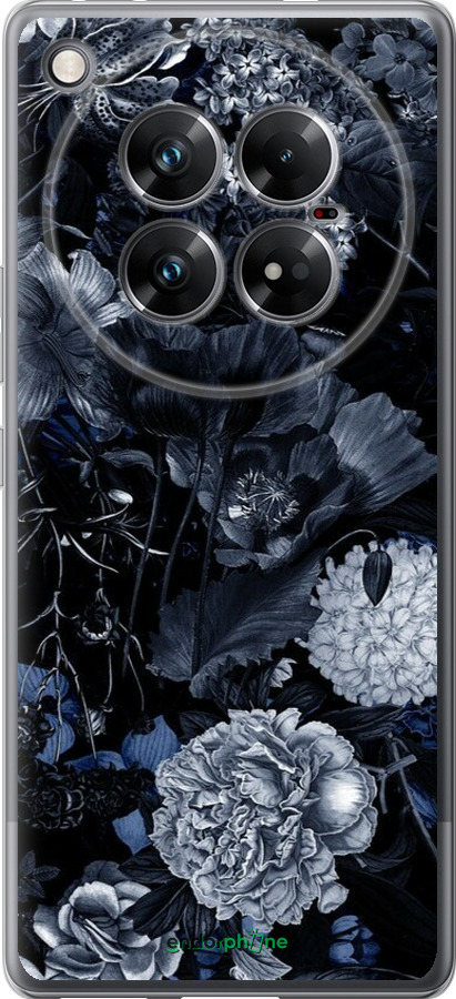 Силиконовый чехол Абстрактный цветочный рисунок в синих тонах для Infinix Zero 40 5G - 6539u-3822 изображение 