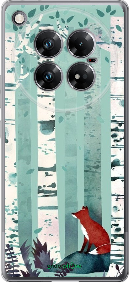 Силиконовый чехол Лис в зелёном лесу для Infinix Zero 40 5G - 6547u-3822 изображение 