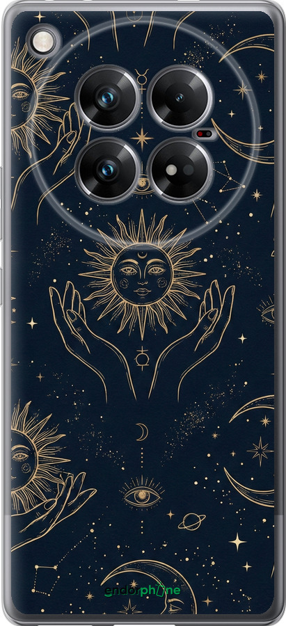 Силиконовый чехол Celestial Harmony: Sun & Moon Gold Mystic Pattern для Infinix Zero 40 5G - 6778u-3822 изображение 
