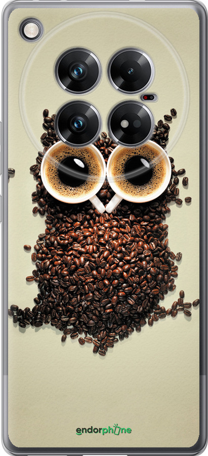 Силиконовый чехол Сова из кофе для Infinix Zero 40 5G - 777u-3822 изображение 