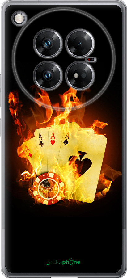 Силиконовый чехол Горящие карты для Infinix Zero 40 5G - 839u-3822 изображение 