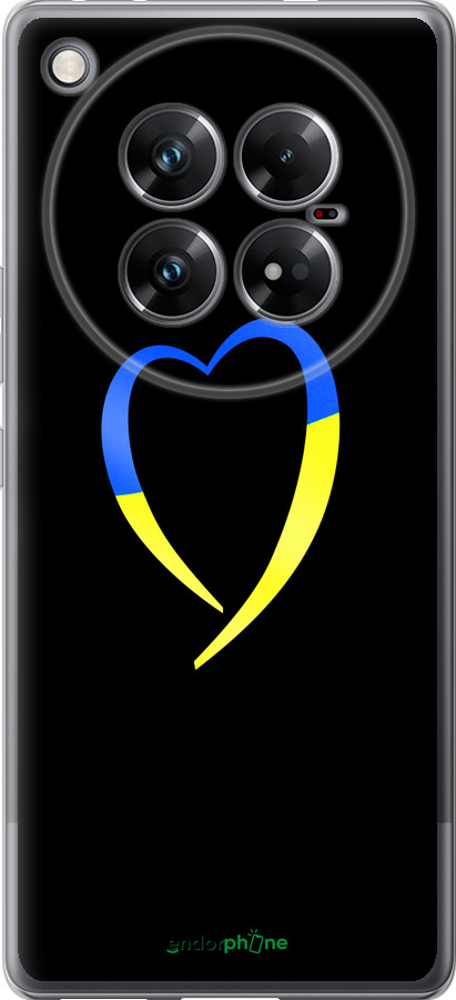 Силиконовый чехол Жёлто-голубое сердце для Infinix Zero 40 5G - 885u-3822 изображение 