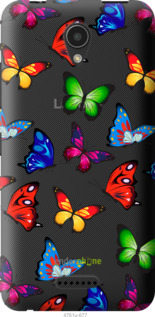 Силиконовый чехол Красочные мотыльки для Lenovo A Plus / A1010 - 4761u-677 изображение 
