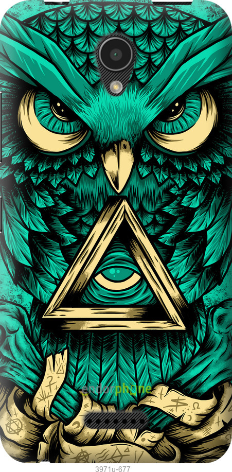 Силиконовый чехол Сова Арт-тату для Lenovo A Plus / A1010 - 3971u-677 изображение 