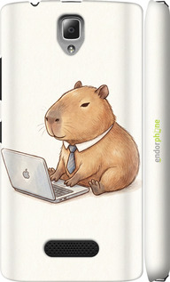3D пластиковый матовый чехол Funny Capybara CEO Working для Lenovo A2010 - 6777m-216 изображение 