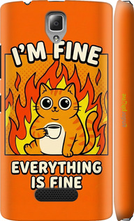 3D пластиковый глянцевый чехол Funny Cat для Lenovo A2010 - 6786c-216 изображение 